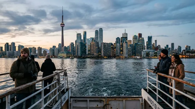 CN Tower and Toronto skyline from the harbour